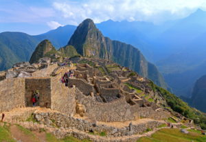 Panorama of the ruin town of Machu Picchu with Town gate over the Urubamba valley near Aguas Calientes, Andes highland, Peru, UNESCO-world cultural heritage Panorama of the ruin town of Machu Picchu with Town gate over the Urubamba valley near Aguas Calientes, Andes highland, Peru, UNESCO-world cultural heritage